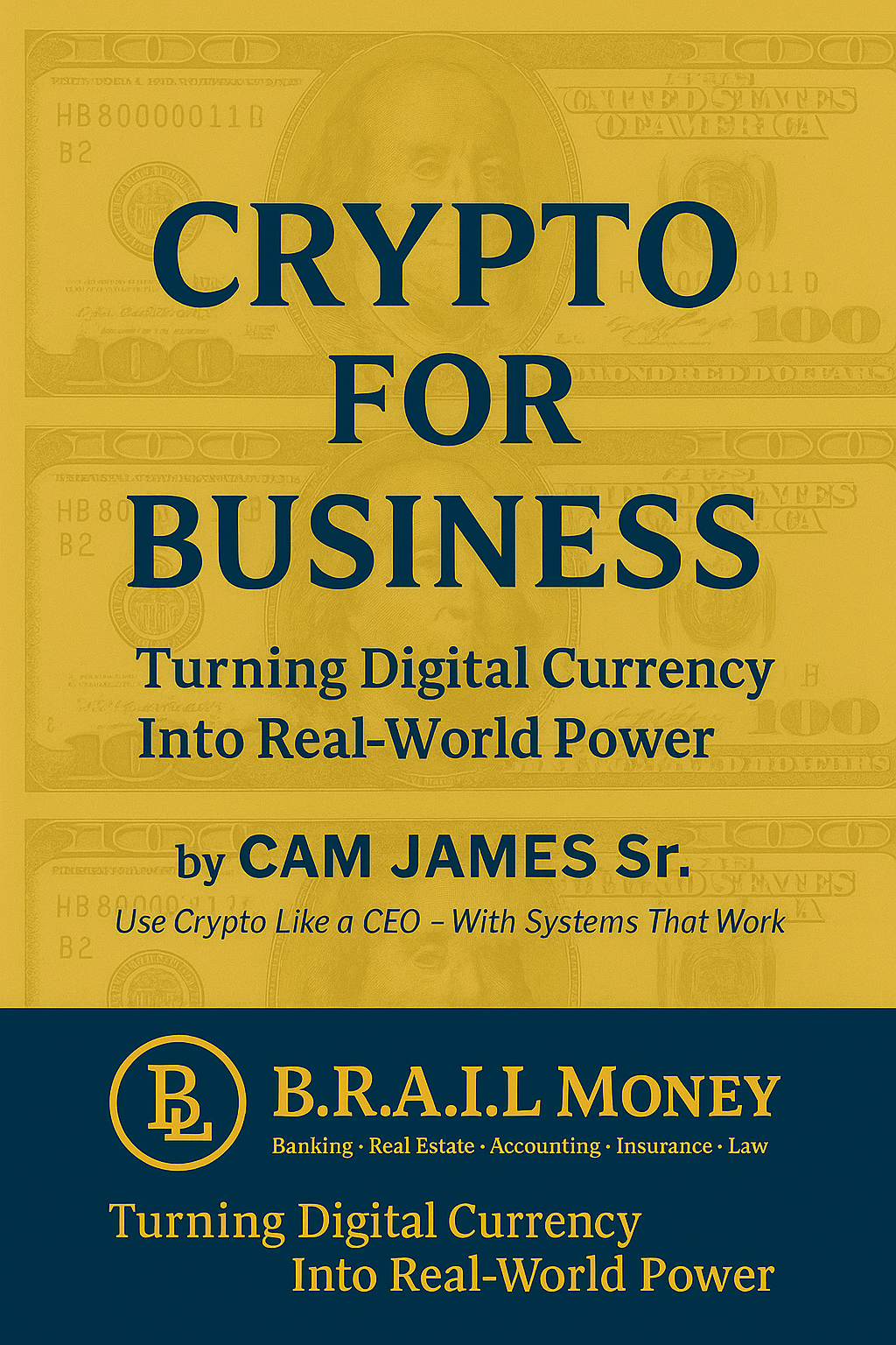 Book (3 of 3) Crypto for Business — The Entrepreneur’s Guide to Turn Digital Currency Into Real-World Power by Cam James Sr. — B.R.A.I.L Money Crypto Guide